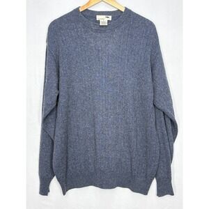 I Levrieri Sweater Mens Blue Cashmere Blend Long Sleeve Pullover Crewneck XL